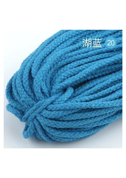No.20 Tarzı 5mm * 100 Yarda De Kordón De Algodón Natural Bej Trenzado Cuerda De Makrome Diy Trenzado Dekorativ Malzeme (Yurt Dışından)