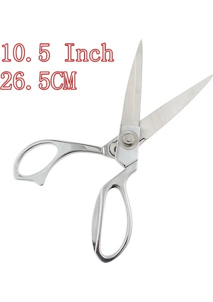 Gümüş 10.5 Inç Stili Profesyonel Altın Paslanmaz Dikiş Veya Makası Araçları Çelik Ağır Hizmet Terzi Veya Nakış Kumaş Makası Dıy Giyim (Yurt Dışından)