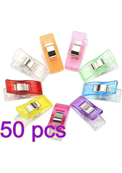 50 Adet Tarzı Iş Ayak Kılıfı Çok Renkli Plastik Klipsler Kumaş Kelepçeler Patchwork Hemming Dikiş Araçları Dikiş Aksesuarları Dikiş Klipsi (Yurt Dışından)