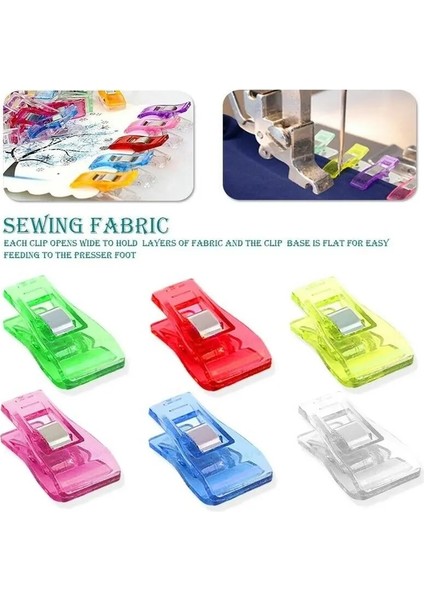 50 Adet Tarzı Iş Ayak Kılıfı Çok Renkli Plastik Klipsler Kumaş Kelepçeler Patchwork Hemming Dikiş Araçları Dikiş Aksesuarları Dikiş Klipsi (Yurt Dışından)