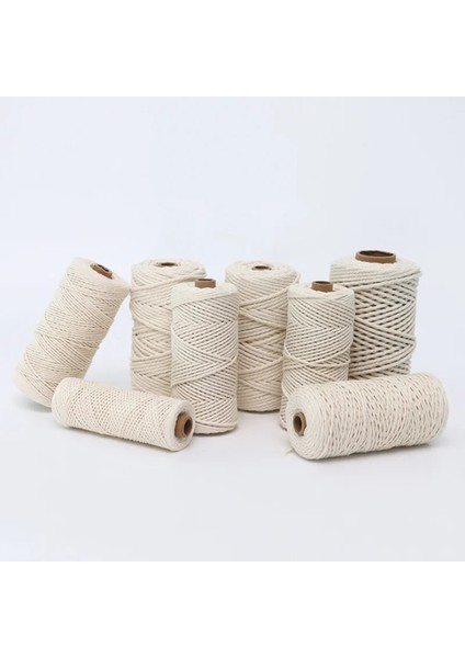 4MMX100M Stili El Yapımı Halat 100% Pamuk Halat Parti Düğün Dekorasyon Malzemeleri Için Renkli Sicim Makrome Kordon Dize Iplik Dıy Kordon (Yurt Dışından) fırsatları