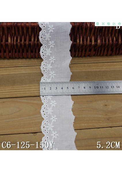 4 Metre Yüksek Li Fildişi Pamuklu Dantel Kumaş Kumaş Dantel Trim Dıy El Dikiş Nakış Elbise Aksesuarları (Yurt Dışından) fiyatları