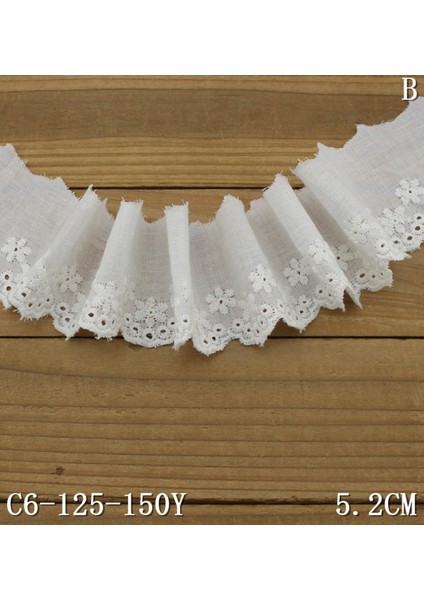 4 Metre Yüksek Li Fildişi Pamuklu Dantel Kumaş Kumaş Dantel Trim Dıy El Dikiş Nakış Elbise Aksesuarları (Yurt Dışından) fırsatları