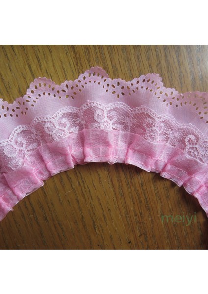 Beyaz Stil 1 Yard 3 Katmanlı Pileli Organze Dantel Şerit Toplanan Örgü Kumaş El Yapımı Dıy Gelinlik Dantel Trim Dikiş Bebek Oyuncak Craft 6.5cm (Yurt Dışından)