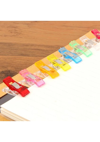20 Adet Şeffaf Stil Dikiş Klipsleri Plastik Klipsler Kapitone Crafting Crocheting Örgü Güvenlik Klipsleri Çeşitli Renkler Bağlama Klipsli Kağıt (Yurt Dışından)