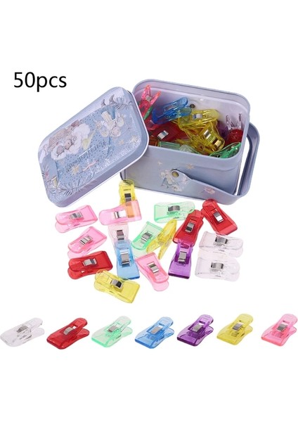 17 50 Adet Tarzı Et Patchwork Dikiş Kapitone Körleme Için Çok Amaçlı Uzun Kuyruk Klipsleri (Yurt Dışından)