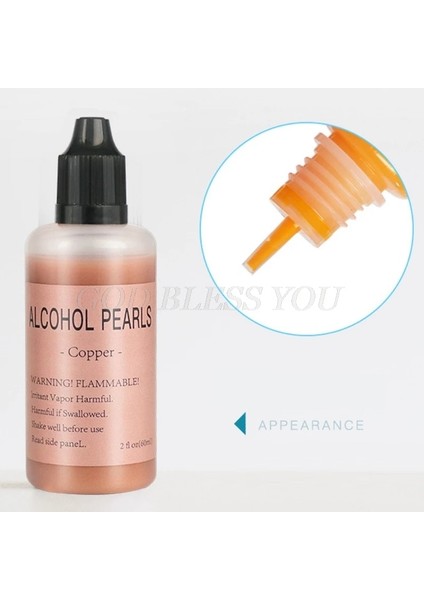 Bn Tarzı 60ML Metalik Alkol Pigment Reçine Boya Alkol Bazlı Mürekkep Konsantre Boya Epoksi Reçine Renklendirici Reçine Döküm El Sanatları Dro (Yurt Dışından)