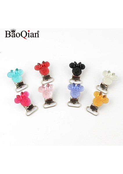 Gül Tarzı 5 Adetlot El Yapımı Reçine Minnie Bebek Metal Emzik Tutucular Için Klipler Yuvarlak Klipsler Askı Dıy Çocuk Konfeksiyon Aksesuarları (Yurt Dışından) modelleri