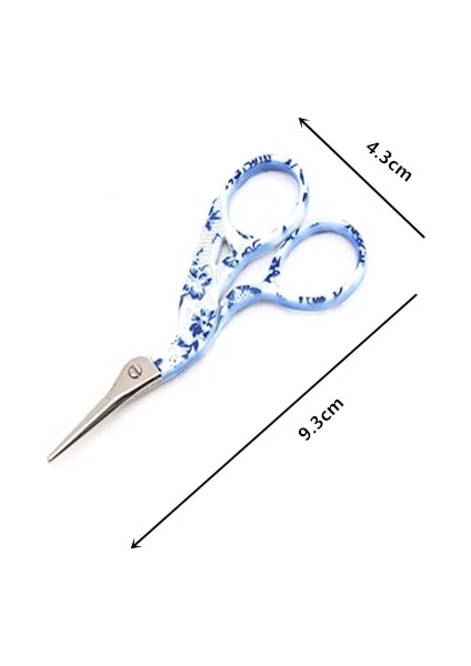 Beyaz Seramik 9,3 cm Stili 5 Çeşit Nakış Mavi ve Beyaz Porselen Patterors Çapraz Dikiş Avrupa Klasik Dıy Craft Terzilik Vintage Ors (Yurt Dışından)