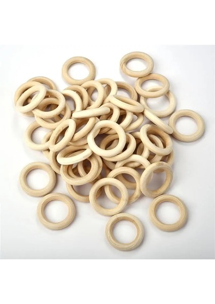 40MM-7MM 50 Adet Stil Ahşap Yüzük Bebek Diş Kaşıyıcı Daire Doğal Ahşap Kemirgen Diş Çıkarma Halkası Oyuncak Montessori Dıy Hemşirelik Bebek Hediye Süsler Aksesuarları (Yurt Dışından) fiyatları