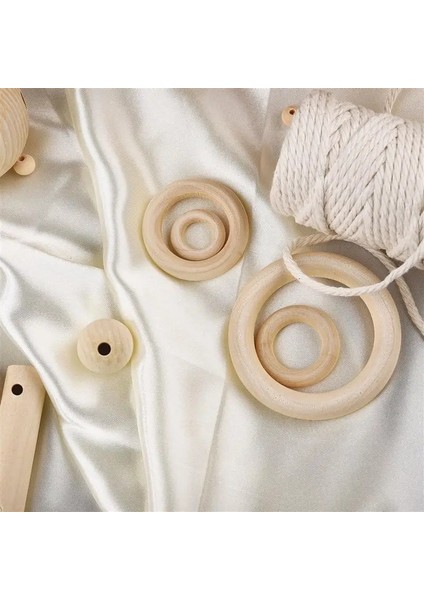 40MM-7MM 50 Adet Stil Ahşap Yüzük Bebek Diş Kaşıyıcı Daire Doğal Ahşap Kemirgen Diş Çıkarma Halkası Oyuncak Montessori Dıy Hemşirelik Bebek Hediye Süsler Aksesuarları (Yurt Dışından) modelleri