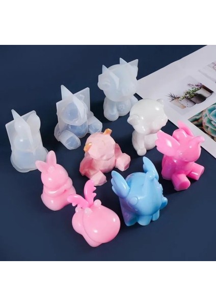 Uyuyan Bebek Stili Orta Silikon Stereo Ayı Unicorn Kedi Noel Geyik Hayvan Kalıp Dıy Süsleme Kalıp Sabun Kalıp Fondan Kek Dekorasyon Araçları (Yurt Dışından) fırsatları