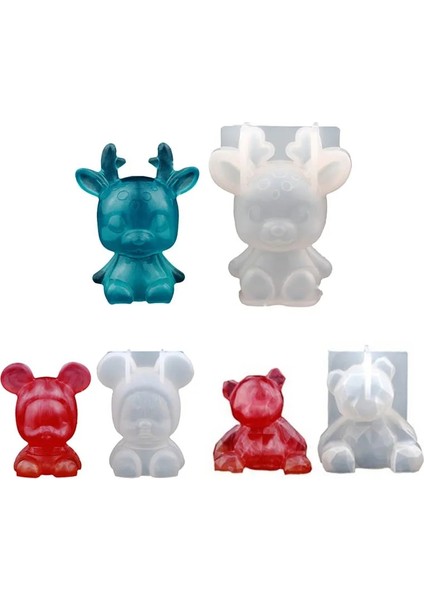 Uyuyan Bebek Stili Orta Silikon Stereo Ayı Unicorn Kedi Noel Geyik Hayvan Kalıp Dıy Süsleme Kalıp Sabun Kalıp Fondan Kek Dekorasyon Araçları (Yurt Dışından) indirimleri