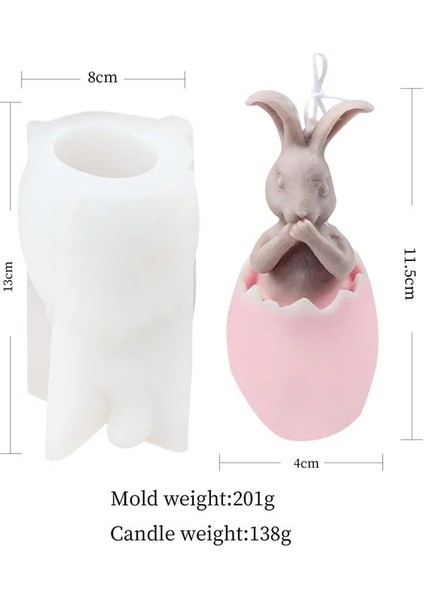 B Tarzı Paskalya Yumurtaları Bunny Silikon Mum Kalıp Dıy El Yapımı Aromaterapi Mum Alçı Süsler Sabun Kalıp Ev Dekor Malzemeleri (Yurt Dışından)