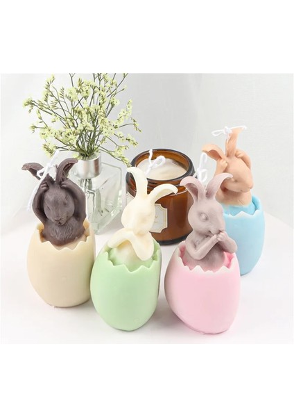 B Tarzı Paskalya Yumurtaları Bunny Silikon Mum Kalıp Dıy El Yapımı Aromaterapi Mum Alçı Süsler Sabun Kalıp Ev Dekor Malzemeleri (Yurt Dışından) modelleri