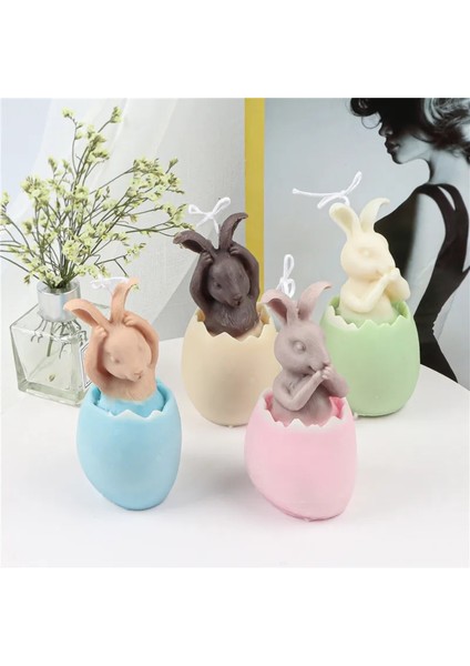 B Tarzı Paskalya Yumurtaları Bunny Silikon Mum Kalıp Dıy El Yapımı Aromaterapi Mum Alçı Süsler Sabun Kalıp Ev Dekor Malzemeleri (Yurt Dışından) fırsatları