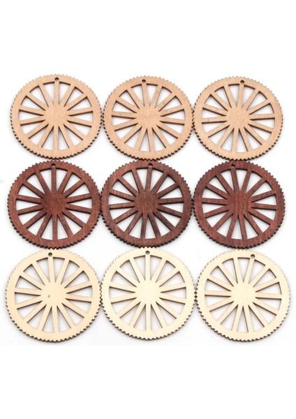 B02627-4 Stili Tekerlek Dişli El Yapımı Ahşap Ev Dekorasyonu Yuvarlak Boyama Ahşap Scrapbooking Diy Crafts Aksesuar 50MM (Yurt Dışından)