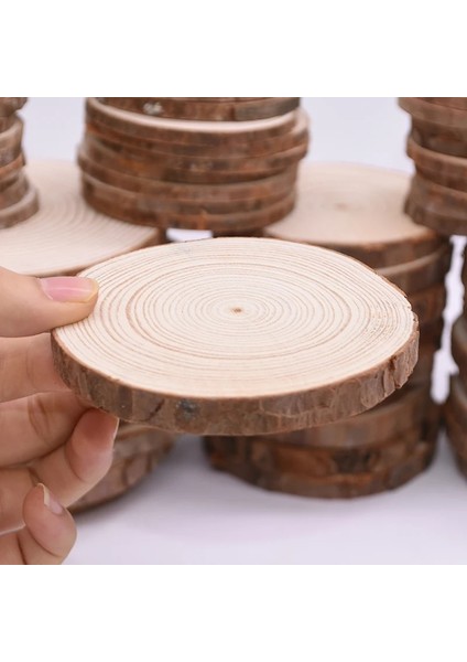 S03-2CM-20PCS Tarzı Doğal Yuvarlak Ahşap Dilimler Kalp Yumurta Boş Bitmemiş Ahşap El Yapımı El Sanatları Asılı Etiket Dıy Ahşap Scrapbooking Ev Dekorasyon (Yurt Dışından)