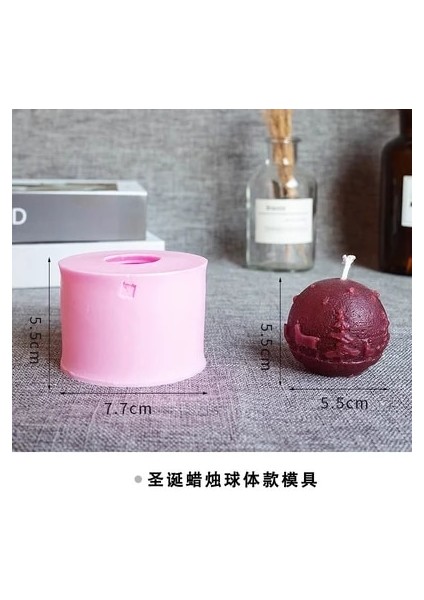 Noel2 Tarzı Noel Mum Kalıbı Yılbaşı Ağacı Çam Kozalağı Kar Kar Tanesi Mum Kalıbı Sabun Silikon Kalıp (Yurt Dışından)