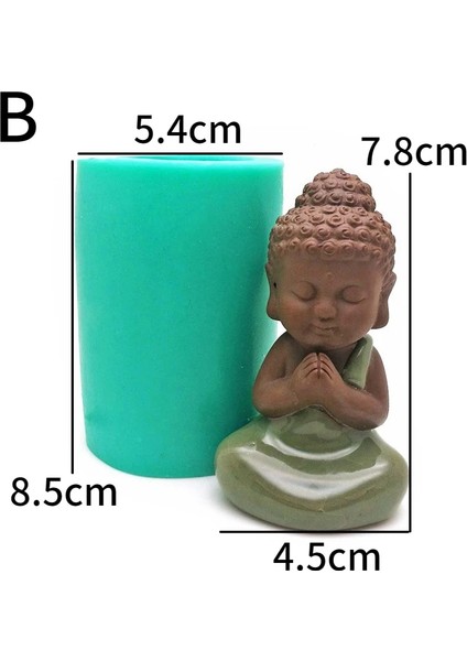 Erik Tarzı 3D Buda Statu Silikon Kalıplar El Yapımı Sabun Mum Kalıp Kek Dekorasyon Araçları Çikolata Tatlı Pişirme Reçine Kalıp Sanat Hediye (Yurt Dışından)