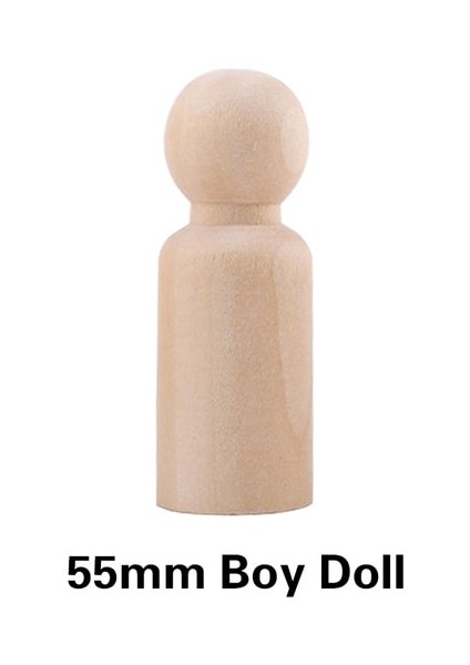 55 mm Erkek Çocuk Stili 5 Adet Ahşap Boyalı Peg Bebekler Ahşap El Sanatları Çocuklar Dıy El Yapımı Oyuncaklar Ev Kreş Dekorasyon Boş Bitmemiş Peg Doll (Yurt Dışından)