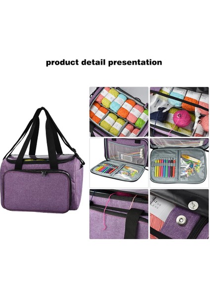 Çikolata Tarzı Oxford Kumaş Yün Oya Tığ Kanca Depolama Tote Çanta Örgü Iğneleri Dikiş Aracı Iplik Iplik Tutucu Organizatör Çanta (Yurt Dışından) indirimleri