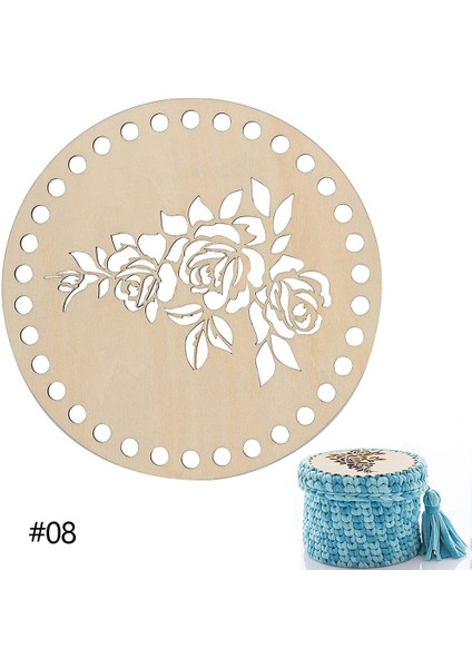 No.8 Stili Et Doğal Ahşap Sepet Alt Tığ Sepet Tabanı Dıy Craft Sepet Dokuma Malzemeleri Için Ev Dekorasyon Yapımı (Yurt Dışından)