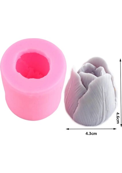 CF818 Stili 3D Lale Mum Kalıbı El Yapımı Çiçek Sabunu Silikon Kalıp Alçı Aromaterapi Kalıpları Çikolata Şekeri Fondan Kek Dekorasyon Araçları (Yurt Dışından)