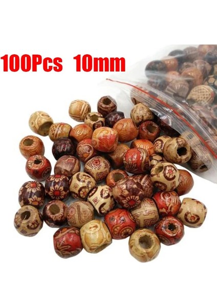 12 mm Tarzı Makrome Takı Yüzük Yapımı Için Yeni Karışık Büyük Delik Ahşap Boncuklar Dayanıklı Dıy Bilezikler Kolyeler Saç Yüzükleri Ahşap Boncuk (Yurt Dışından)