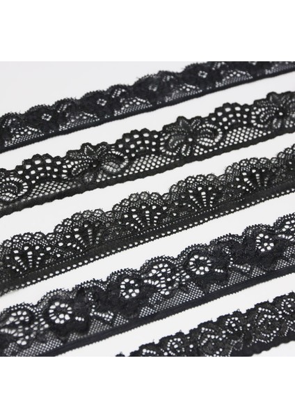 No.6 Tarzı (5 Metrelot) Siyah Streç Dantel Kumaş Iç Çamaşırı Dantelleri Trim Dıy El Sanatları Dikiş Kurdeleleri (Yurt Dışından) fırsatları