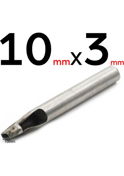 10MMX3MM Stili Genişlik 3mm Deri Oval Şekil Delik Delme Oval Açı Aralığı Kemer Delme Araçları Dıy Craft Deri Zımba Delik Delme Aracı (Yurt Dışından)