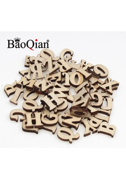 Lot Doğal Ahşap Karalama Defteri Mektup Desen Çocuk Eğitici Bulmaca Diy Charm Ev Dekorasyon El Sanatları (Yurt Dışından)