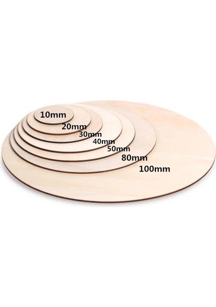 25 Adet 50MM 1.96 Inç Tarzı mm Ahşap Diskler El Sanatları Günlük Dilimleri Dutout Daire Yuvarlak Boya Düğün Dıy Dekorasyon Için Büyük (Yurt Dışından)
