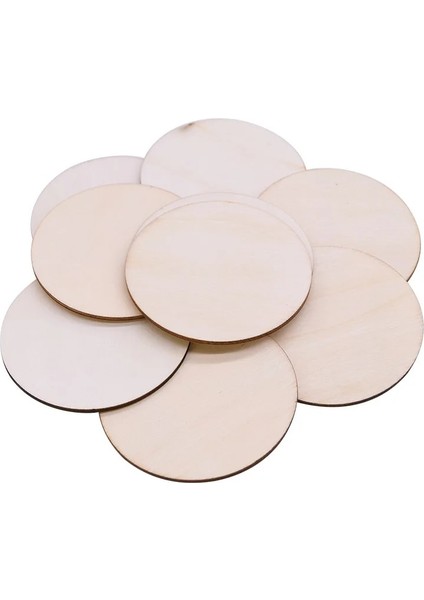B05-5CM-50PCS Tarzı Doğal Çam Yuvarlak Bitmemiş Ahşap Dilimleri Ağaç Kabuğu ile Daireler Günlük Diskler Dıy Boyama Ahşap Tahta Düğün Parti Dekor (Yurt Dışından)