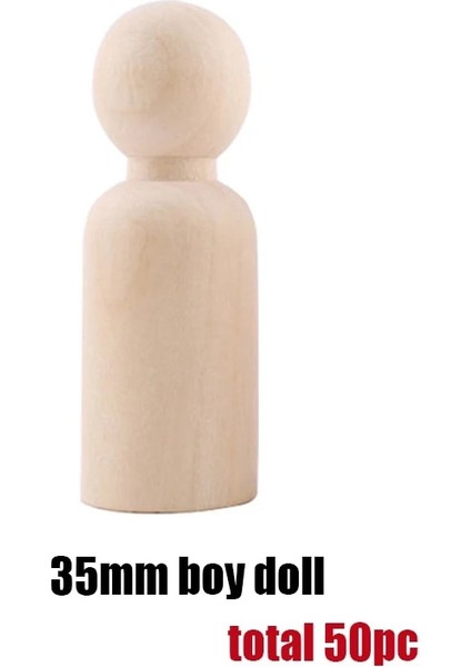 35 mm Erkek Çocuk Stili Birçok Ahşap Peg Doll Dıy Craft El Yapımı Boş Kadın Erkek Diy Ahşap El Sanatları Için Boyasız Rakamlar Bebek Oyuncakları Ev Deco (Yurt Dışından)