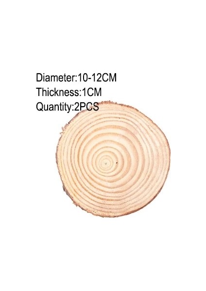10-12CM 2 Adet Stil Kalın Dıy Craft Bitmemiş Ahşap Çemberler Doğal Çam Yuvarlak Ahşap Dilimleri Ağaç Kabuğu ile Sanat Noel Orna Için Günlük Diskler (Yurt Dışından)