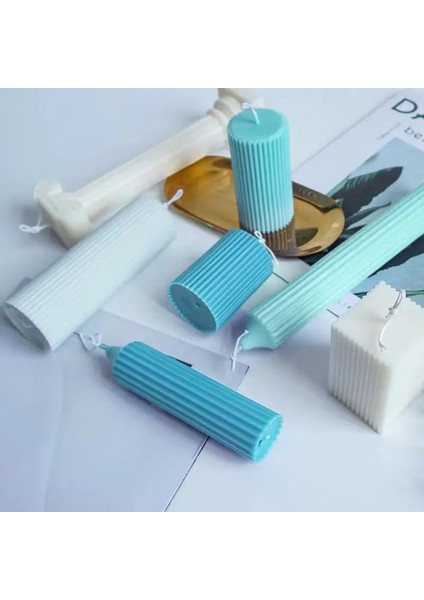 No.1 Tarzı Dıylong Kutup Şerit Mum Kalıpları Plastik Sütun Mum Yapımı Kiti Büyük Silindir Kaburga Mum Kalıpları Mum Yapımı Malzemeleri (Yurt Dışından) indirimleri
