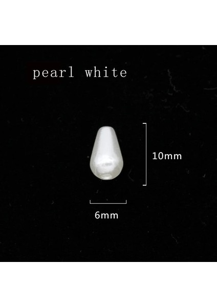 6X10MM Fildişi Stili Gözyaşıarmut Fildişibeyaz Dikmek Taklit Inci Takı Yapımı Boncuklu Dıy Ara Boncuklar (Yurt Dışından)