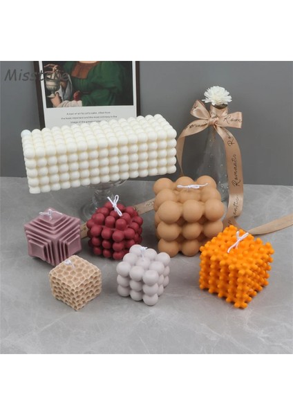 Kalıp K Stili Hücresel Büyük Kabarcık Küp Silikon Mum Kalıbı Poligon Kalıp Yapımı Beton Jumbo Piramit Rubik Yuvarlak Top Pişirme Çikolata (Yurt Dışından) fiyatları