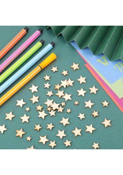 Karışık Boyut 100PCS Tarzı Mini Ahşap Yıldız Dilimleri Karışık Boyutlu Ahşap Yıldız Dekoru Ahşap Yıldız Şekli Etiketleri Noel Düğün Parti Dıy El Sanatları Için (Yurt Dışından)