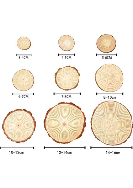 2 Adet 12-14CM Tarzı Kalınlaşmak Doğal Çam Yuvarlak Ahşap Dilimler Ağaç Kabuğu ile Bitmemiş Daireler Günlük Diskler Dıy El Sanatları Noel Partisi Boyama (Yurt Dışından) fırsatları
