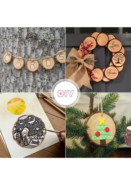2 Adet 12-14CM Tarzı Kalınlaşmak Doğal Çam Yuvarlak Ahşap Dilimler Ağaç Kabuğu ile Bitmemiş Daireler Günlük Diskler Dıy El Sanatları Noel Partisi Boyama (Yurt Dışından) indirimleri