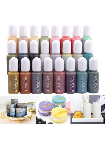 No.7 Tarzı 24 COLORS10ML Regments Dıy Uv Epoksi Reçine Kalıp Boyama Boya Morandi Sıvı Boya Mürekkep Alkol Renklendirici Takı Yapımı Araçları (Yurt Dışından)