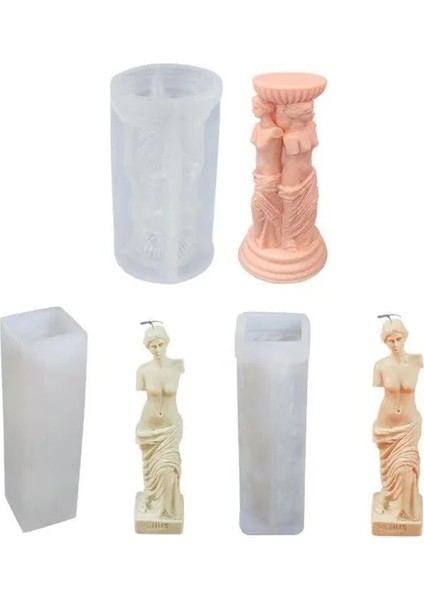 Kalıp-E Tarzı Dıy Silikon Mum Kalıbı Sanat Insan Vücudu Şekli Mum Kalıbı 3D Insansı Mum Yapımı Araçları Mum Kalıbı Mum Yapımı Kalıpları (Yurt Dışından)