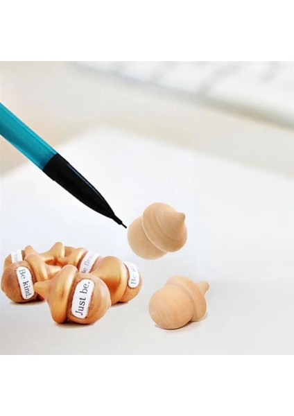 Ahşap Acor Acorn Şekli Ahşap Peg Bebekler Dıy Kalıp Bitmemiş Boya Leke Dıy Craft Ev Dekorasyonu Süsleme (Yurt Dışından)