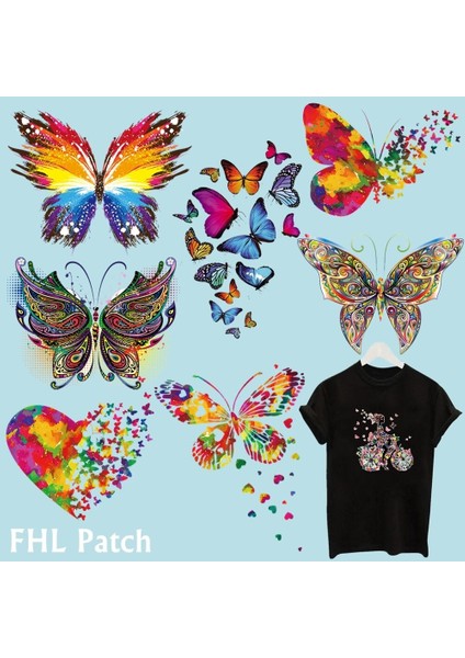 NO.304 Stili Moda Sevimli Hayvan Güzel Kelebek Giysiler Için Yamalar Dıy T Shirt Demir On Patch Isı Transferi Etiketler Yıkanabilir Aplike (Yurt Dışından) fiyatları