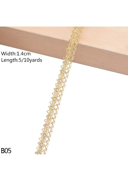 B05 Stili 10 Yard Yards Altın Gümüş Dantel Trimler Çiçek Nakış Dantel Şerit Konfeksiyon Sahne Aksesuarları Için Ev Düğün Wrap Süslemeleri (Yurt Dışından)