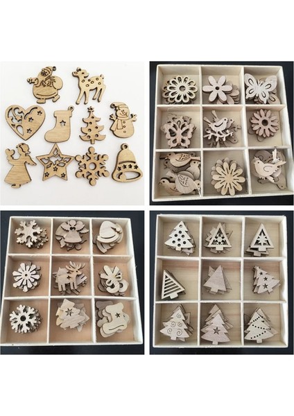 Kar Tanesi Stili Doğal Ahşap Süsler Noel Süslemeleri Ev Noel Ağacı Kar Tanesi Karışık Şekil Ahşap El Sanatları Scrapbooking (Yurt Dışından) fırsatları