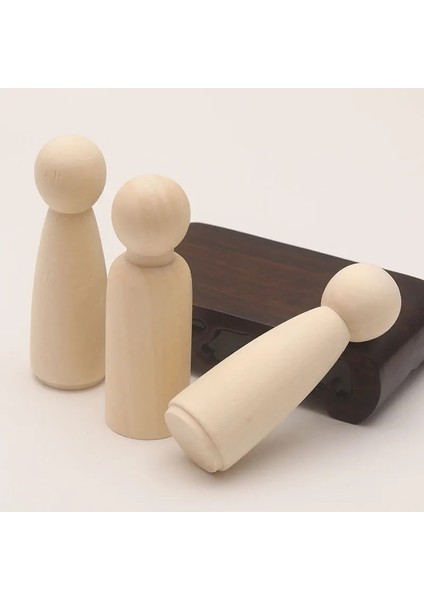 65 mm Erkek Çocuk Stili 5 Adet Ahşap Boyalı Peg Bebekler Ahşap El Sanatları Çocuklar Dıy El Yapımı Oyuncaklar Ev Kreş Dekorasyon Boş Bitmemiş Peg Doll (Yurt Dışından)
