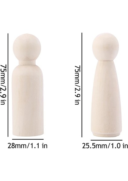 65 mm Erkek Çocuk Stili 5 Adet Ahşap Boyalı Peg Bebekler Ahşap El Sanatları Çocuklar Dıy El Yapımı Oyuncaklar Ev Kreş Dekorasyon Boş Bitmemiş Peg Doll (Yurt Dışından)